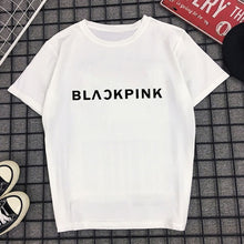 Load image into Gallery viewer, K-pop Girl Group BLACKPINK Print Pink T-shirt Women Fashion Tee Tops Harajuku Ulzzang Girl Crush Fans Album Concert BLINK Gift