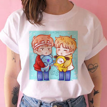 Load image into Gallery viewer, bangtan boys t shirt women korean style Oversized kpop tshirt female ulzzang harajuku JIN SUGA J HOPE JIMIN V JUNGKOOK t-shirt