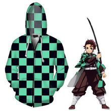 Load image into Gallery viewer, New Kamado Tanjirou Coat Demon Slayer Hoodies Sweatshirts Cosplay Costume Kamado Nezuko Tomioka Giyuu Jackets Men Halloween