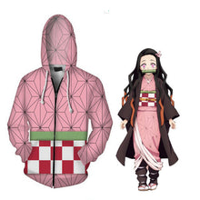 Load image into Gallery viewer, New Kamado Tanjirou Coat Demon Slayer Hoodies Sweatshirts Cosplay Costume Kamado Nezuko Tomioka Giyuu Jackets Men Halloween