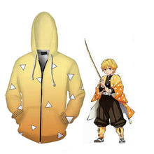 Load image into Gallery viewer, New Kamado Tanjirou Coat Demon Slayer Hoodies Sweatshirts Cosplay Costume Kamado Nezuko Tomioka Giyuu Jackets Men Halloween