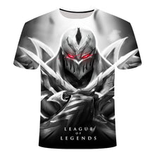 Load image into Gallery viewer, Game League of Legends 3D printed t-shirt yasuo zed leesin t shirt casual shorts lol tshirt short sleeve summer 6XL streetwear