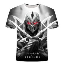 Load image into Gallery viewer, Game League of Legends 3D printed t-shirt yasuo zed leesin t shirt casual shorts lol tshirt short sleeve summer 6XL streetwear