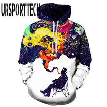 Load image into Gallery viewer, URSPORTTECH Hot Fashion Casual Men Women 3D Sweatshirts Print Milk Space Galaxy Hooded Hoodies Unisex Tops Wholesale Plus Size
