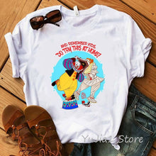 Load image into Gallery viewer, Funny IT Movie T-Shirt femme 2019 Summer Hot Stephen King Printed Tshirt Clown Custom halloween Pennywise T shirt women Tops Tee