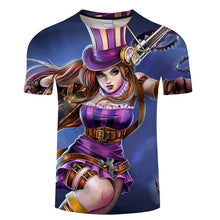 Load image into Gallery viewer, league of legends Akali T-shirt men women fasion 3d Printed T Shirt LOL Game character pattern design Tshirt Breathable top tees