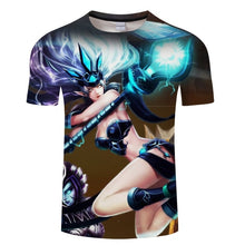 Load image into Gallery viewer, league of legends Akali T-shirt men women fasion 3d Printed T Shirt LOL Game character pattern design Tshirt Breathable top tees
