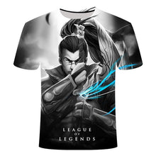Load image into Gallery viewer, E-sports game League of Legends yasuo leesin Thresh 3D printing T-shirt men's children's T-shirt large size 6XL game team shirt