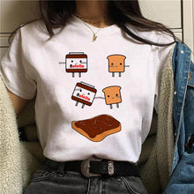 Load image into Gallery viewer, 2019 Nutella Print T Shirt Women 90s Harajuku Kawaii  Fashion T-shirt Graphic Cute Cartoon Tshirt Korean Style Top Tees Female