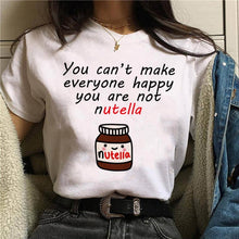 Load image into Gallery viewer, 2019 Nutella Print T Shirt Women 90s Harajuku Kawaii  Fashion T-shirt Graphic Cute Cartoon Tshirt Korean Style Top Tees Female