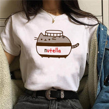 Load image into Gallery viewer, 2019 Nutella Print T Shirt Women 90s Harajuku Kawaii  Fashion T-shirt Graphic Cute Cartoon Tshirt Korean Style Top Tees Female