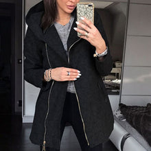 Load image into Gallery viewer, Ladies Jackets Fashion Hooded Coat Casual Long Coat Women Autumn Winter Jackets new