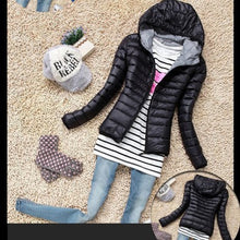 Load image into Gallery viewer, 2019 New Fashion Ladies Jacket Short Design Coat Winter Cotton-padded Jacket Women Slim Solid Zipper Outerwear