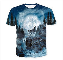 Load image into Gallery viewer, New hot sale Galaxy Galaxy 3D Wolf Men's T-Shirt Summer printed casual shirt Plus size O-Neck short sleeve fashion youth T-Shirt