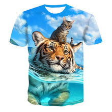Load image into Gallery viewer, New hot sale Galaxy Galaxy 3D Wolf Men's T-Shirt Summer printed casual shirt Plus size O-Neck short sleeve fashion youth T-Shirt