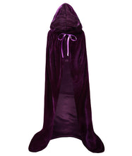 Load image into Gallery viewer, 2019 Halloween Costume Unisex Cosplay Death Cape Long Hooded Cloak Wizard Witch Medieval Cape S-XL Black White Red Coffee Blue